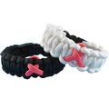 Elite Breast Cancer Awareness Survival Paracord Bracelet with Plastic Clasp